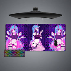 Moneko Anime Girl Design M-XXL Size Gaming Mouse Pad, Computer Desk Mat