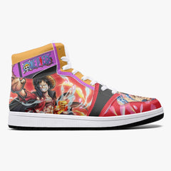 Monkey D. Luffy Armament Haki Ryuo One Piece Mid 1 Basketball Shoes for Kids