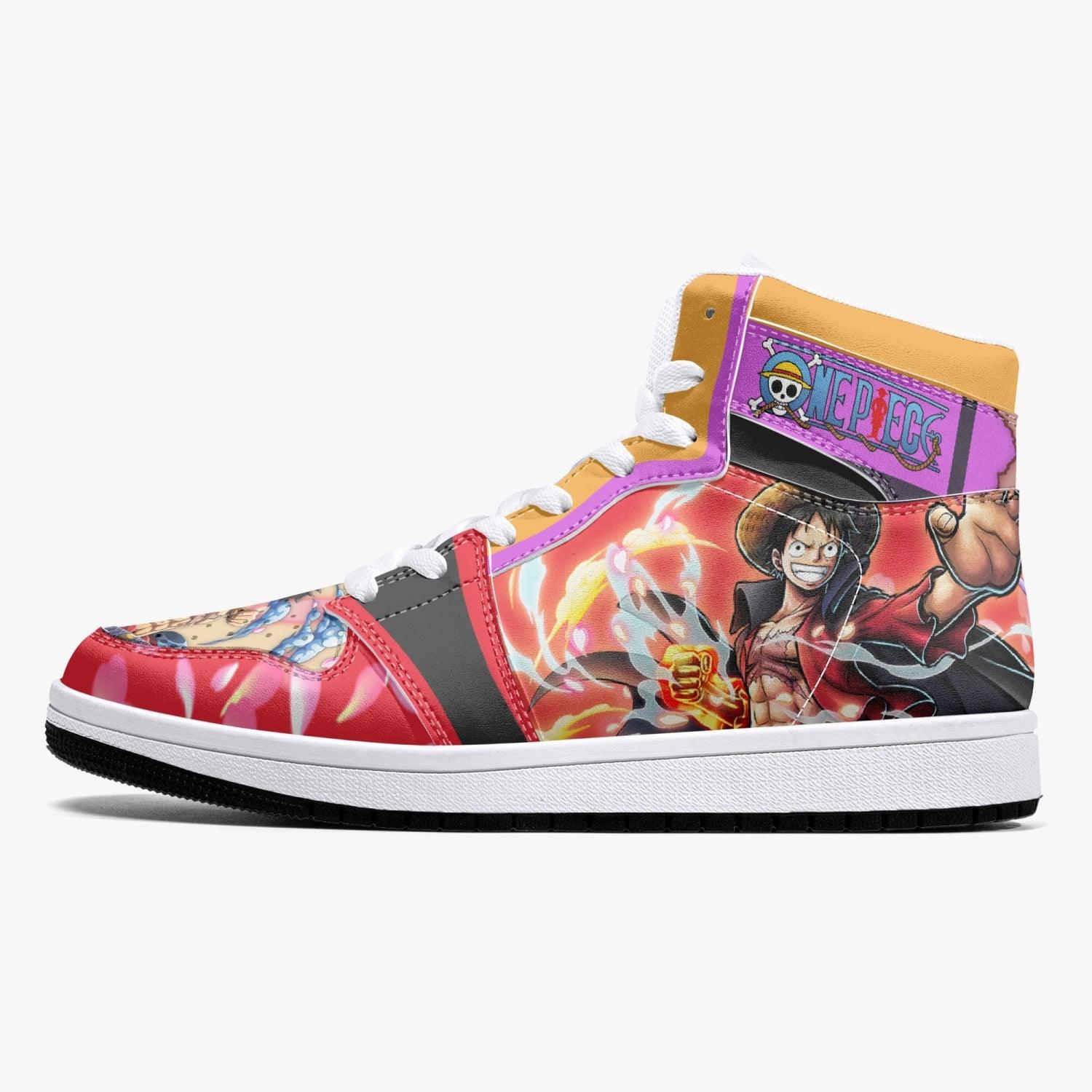 Monkey D. Luffy Armament Haki Ryuo One Piece Mid 1 Basketball Shoes for Kids