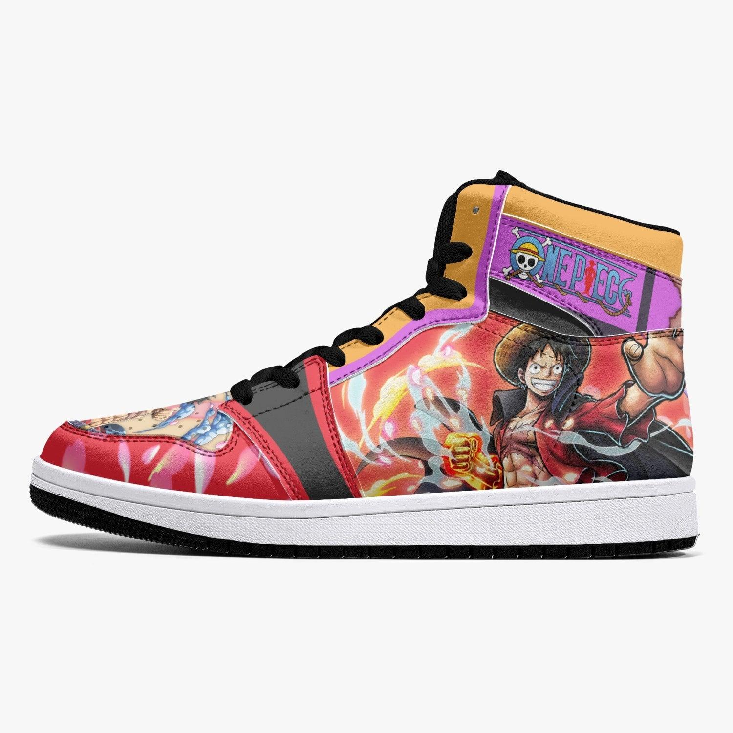 Monkey D. Luffy Armament Haki Ryuo One Piece Mid 1 Basketball Shoes for Kids