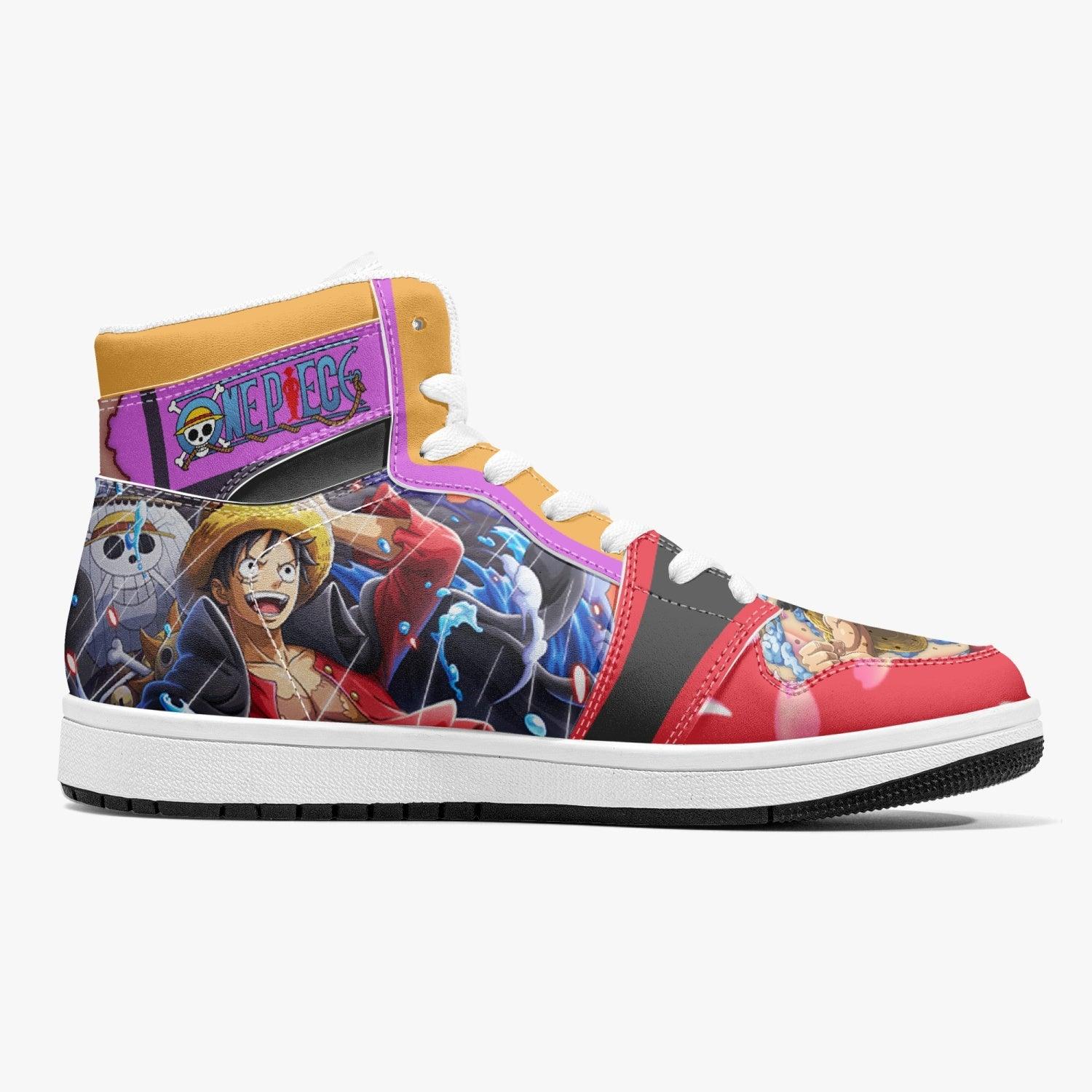 Monkey D. Luffy Armament Haki Ryuo One Piece Mid 1 Basketball Shoes for Kids