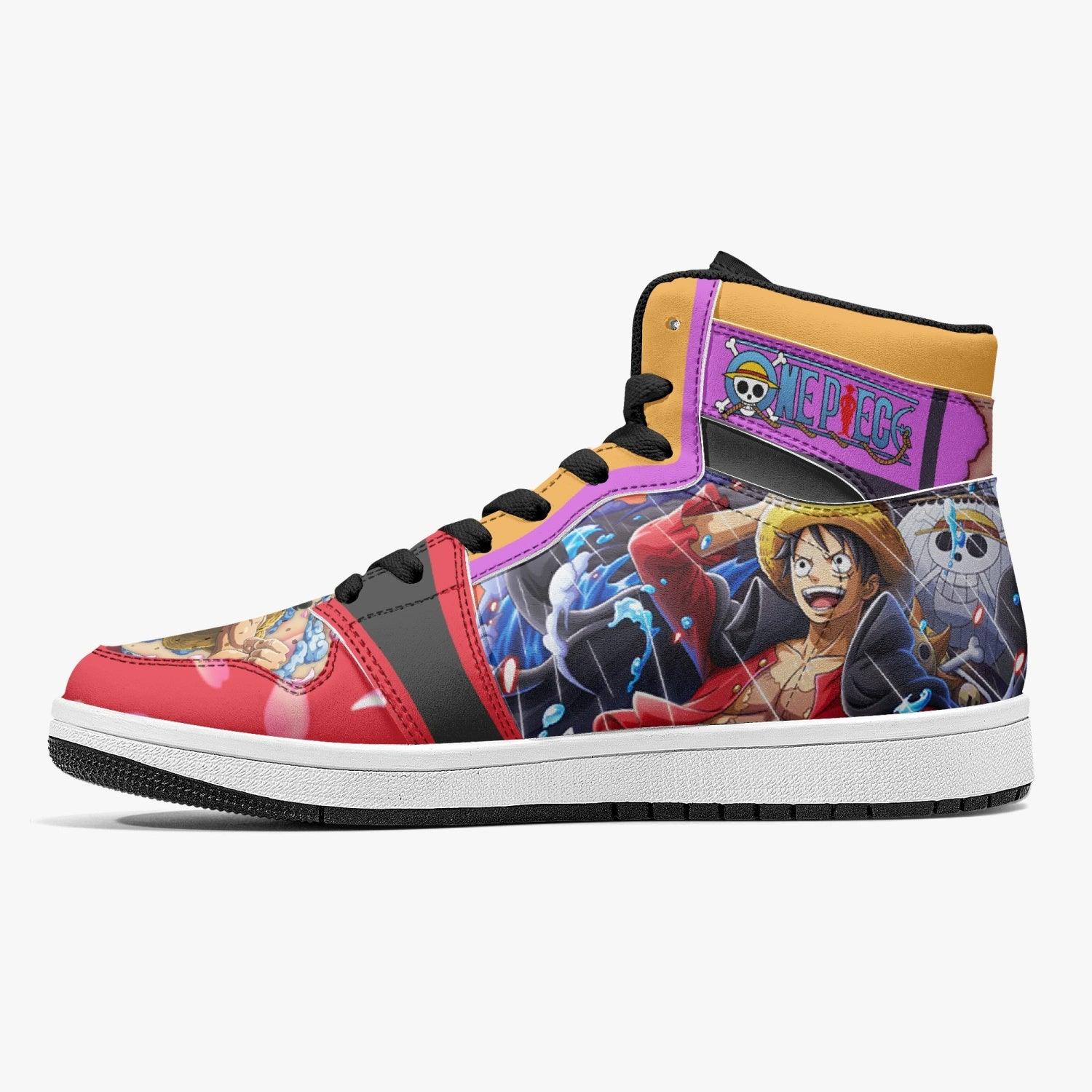 Monkey D. Luffy Armament Haki Ryuo One Piece Mid 1 Basketball Shoes for Kids