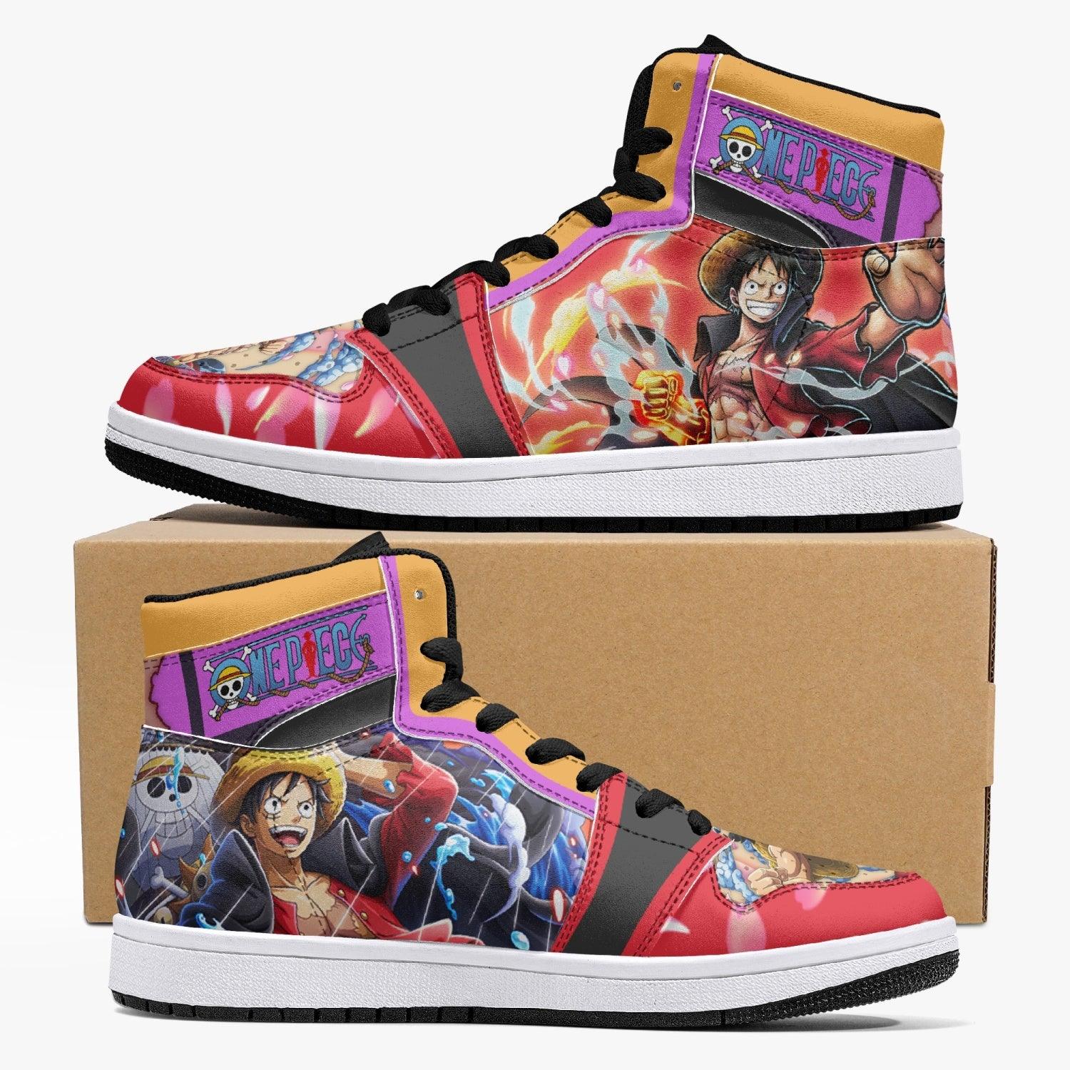 Monkey D. Luffy Armament Haki Ryuo One Piece Mid 1 Basketball Shoes for Kids