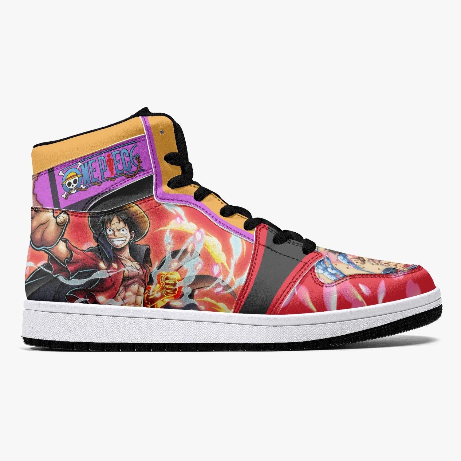 Monkey D. Luffy Armament Haki Ryuo One Piece Mid 1 Basketball Shoes for Kids