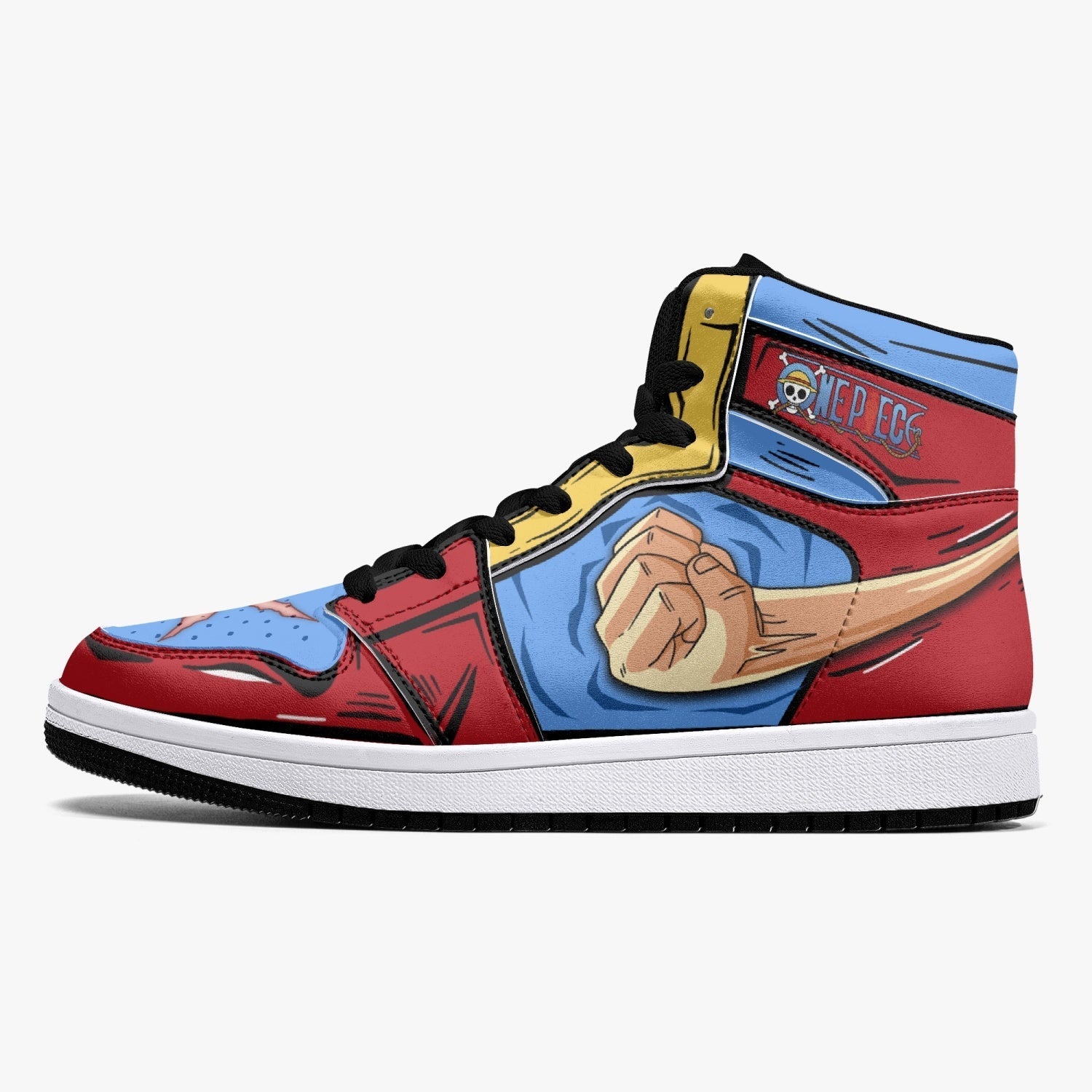 Monkey D. Luffy Fist One Piece Mid 1 Basketball Shoes for Kids