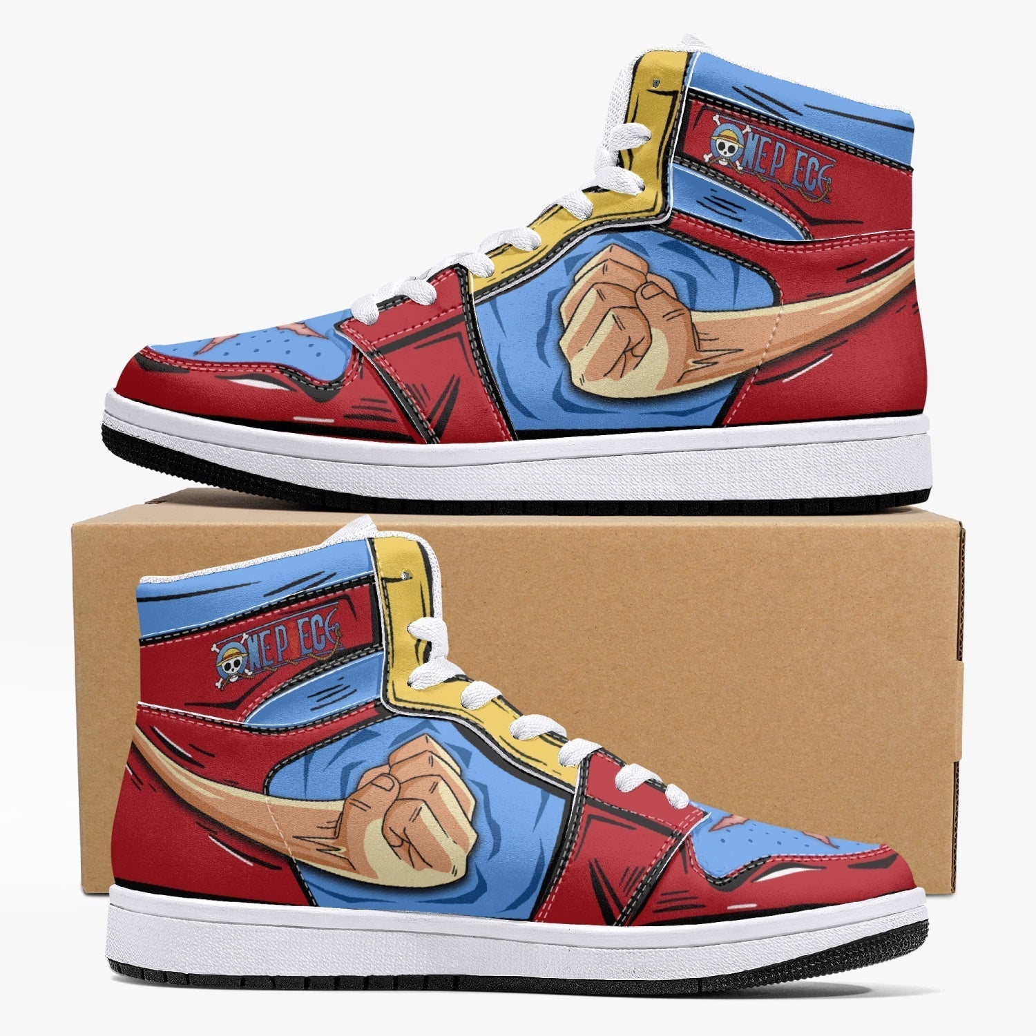 Monkey D. Luffy Fist One Piece Mid 1 Basketball Shoes for Kids