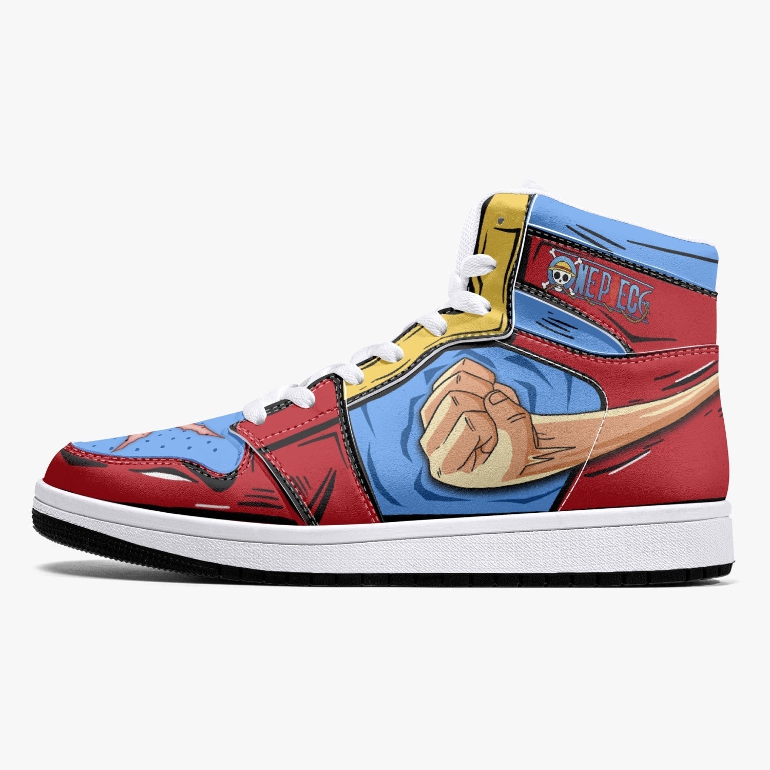 Monkey D. Luffy Fist One Piece Mid 1 Basketball Shoes for Kids