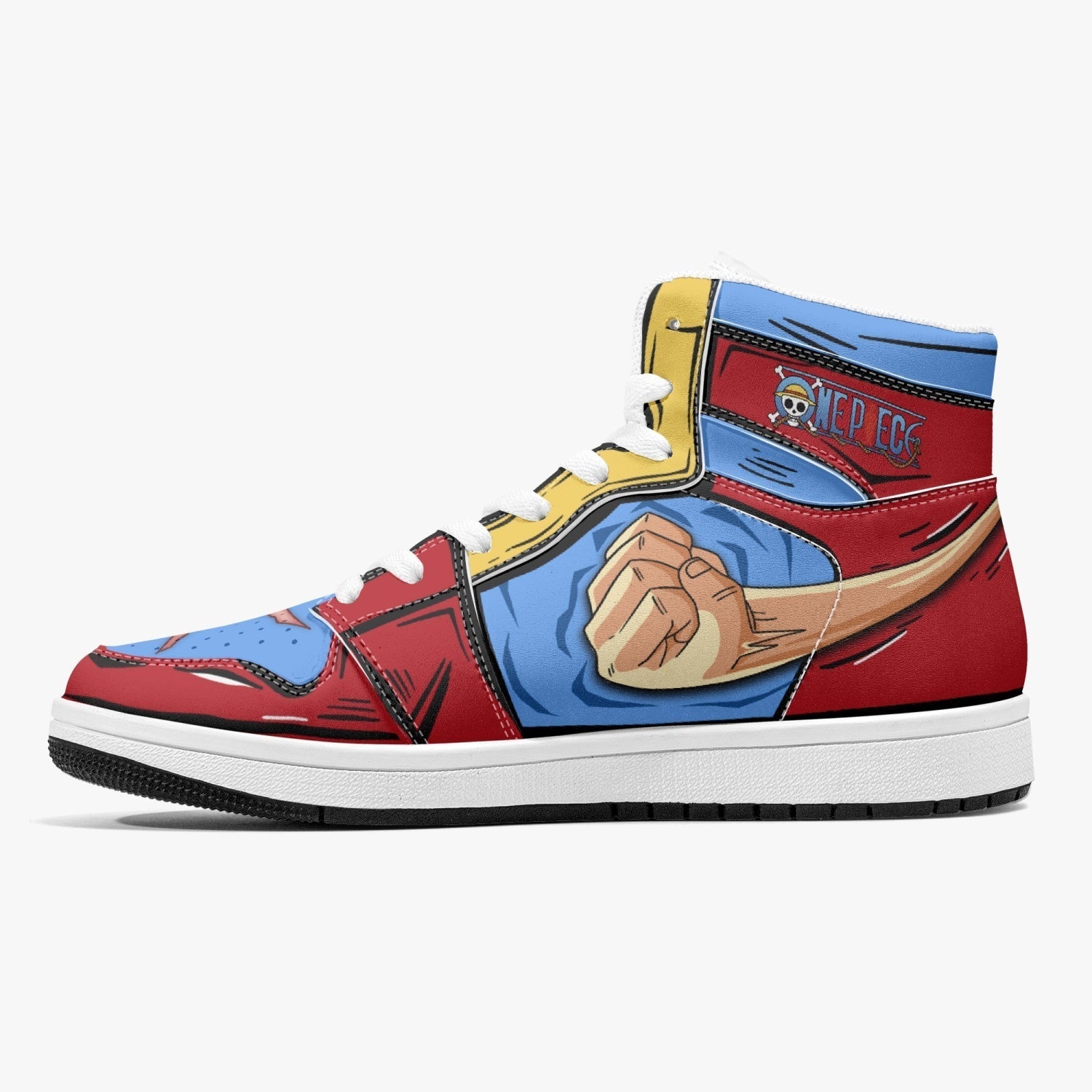 Monkey D. Luffy Fist One Piece Mid 1 Basketball Shoes for Kids