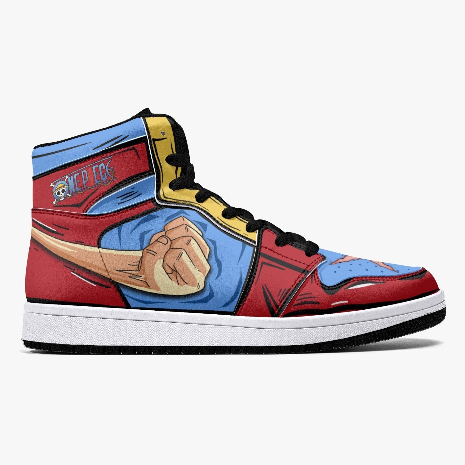 Monkey D. Luffy Fist One Piece Mid 1 Basketball Shoes for Kids