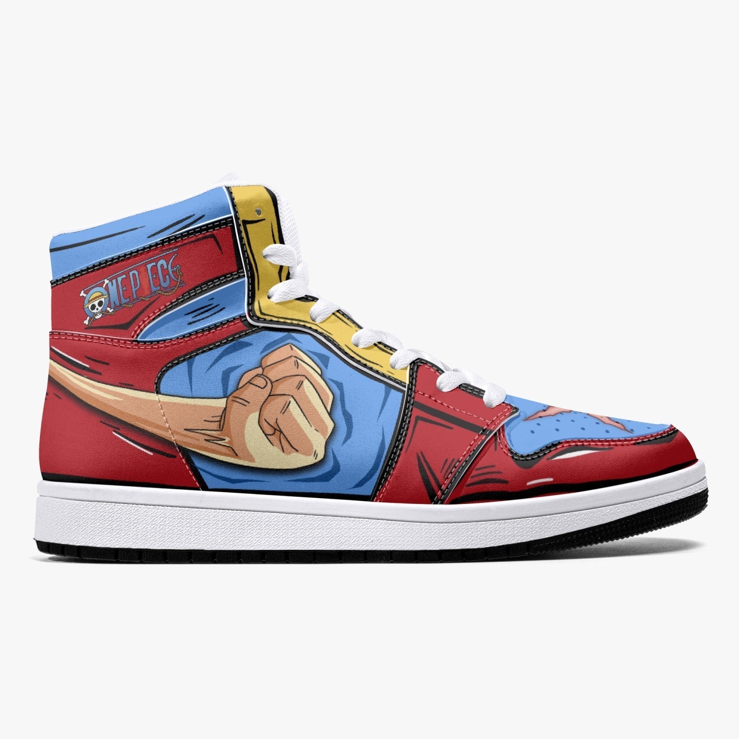 Monkey D. Luffy Fist One Piece Mid 1 Basketball Shoes for Kids