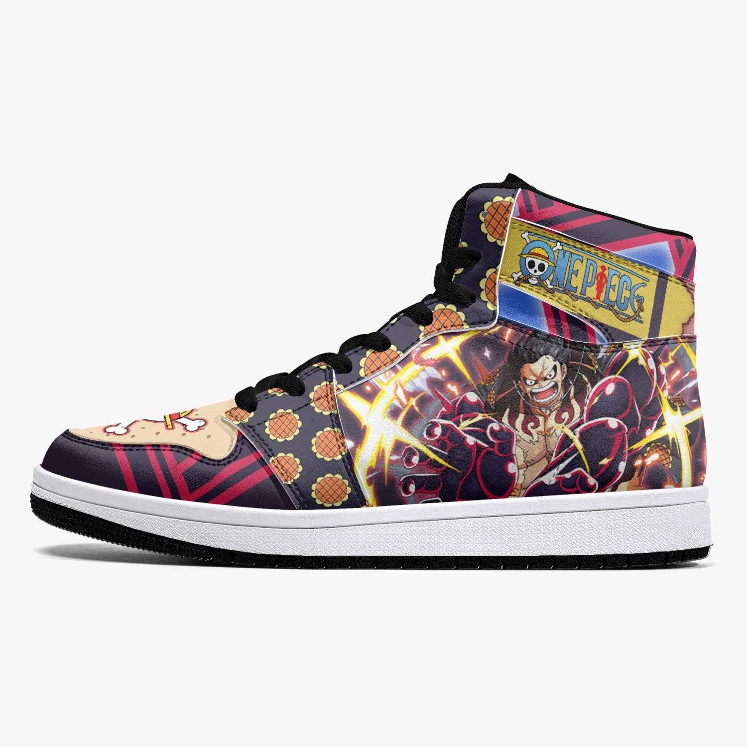 Monkey D. Luffy Gear 4th Bound Man One Piece Mid 1 Basketball Shoes for Kids