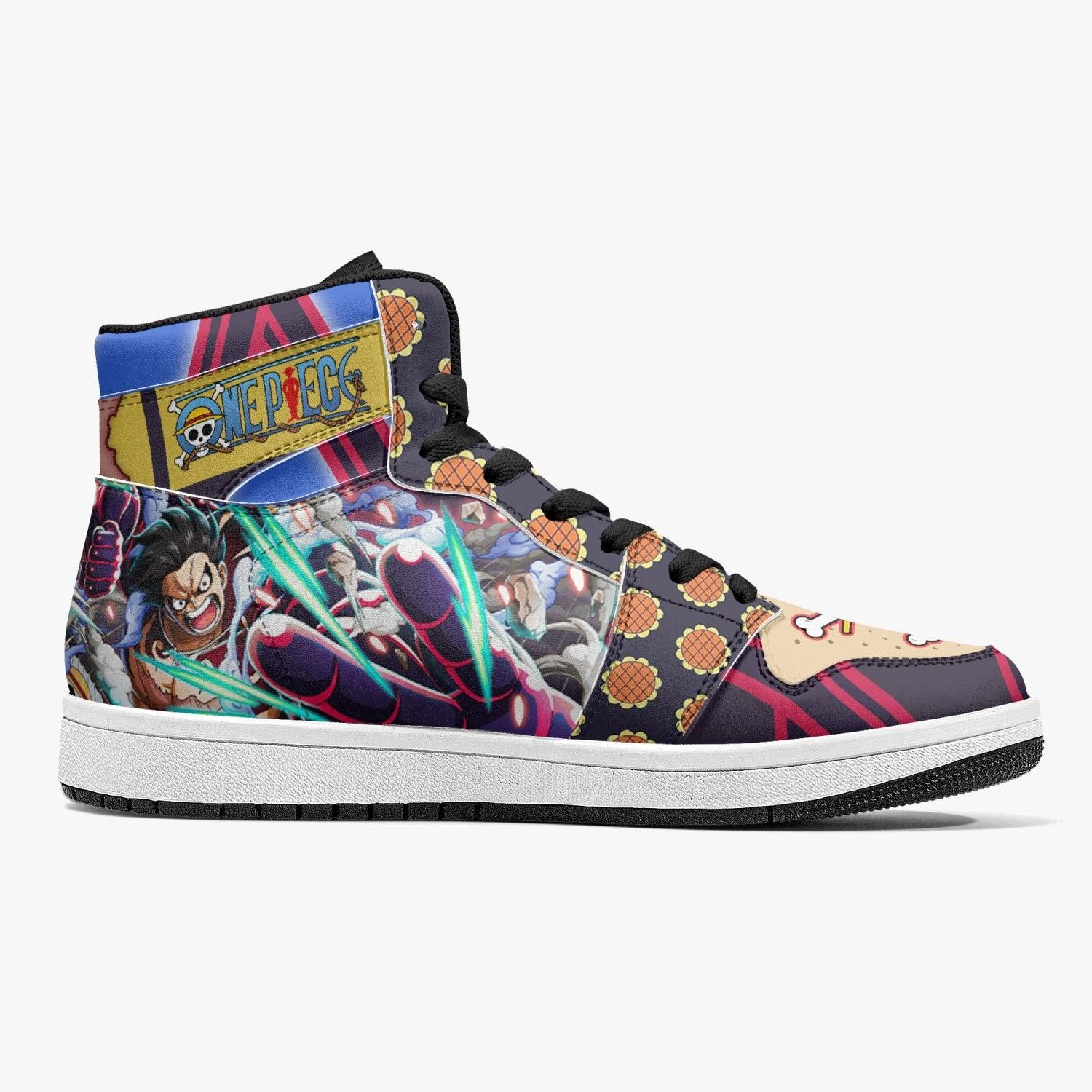 Monkey D. Luffy Gear 4th Bound Man One Piece Mid 1 Basketball Shoes for Kids