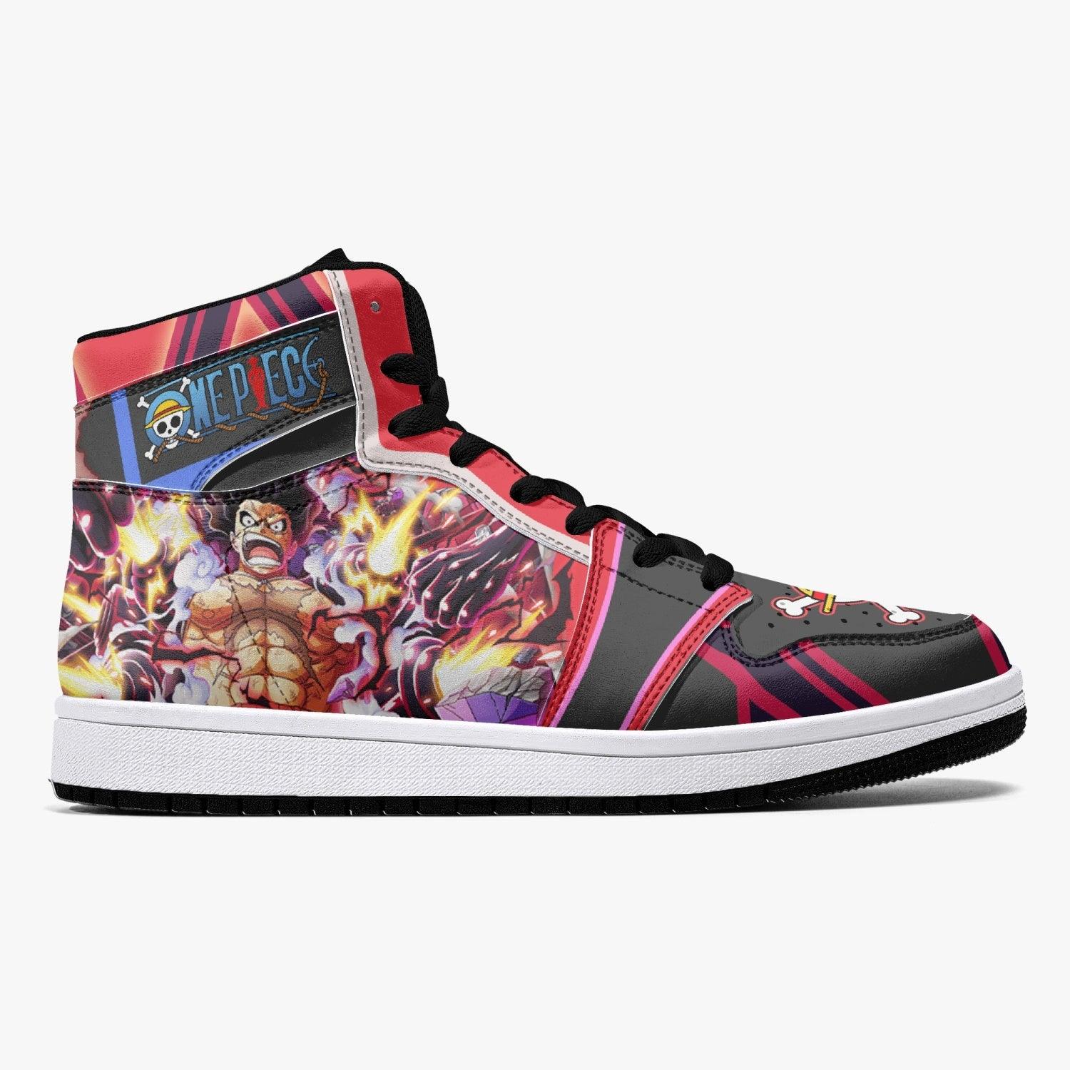 Monkey D. Luffy Gear 4th Snake Man One Piece Mid 1 Basketball Shoes for Kids