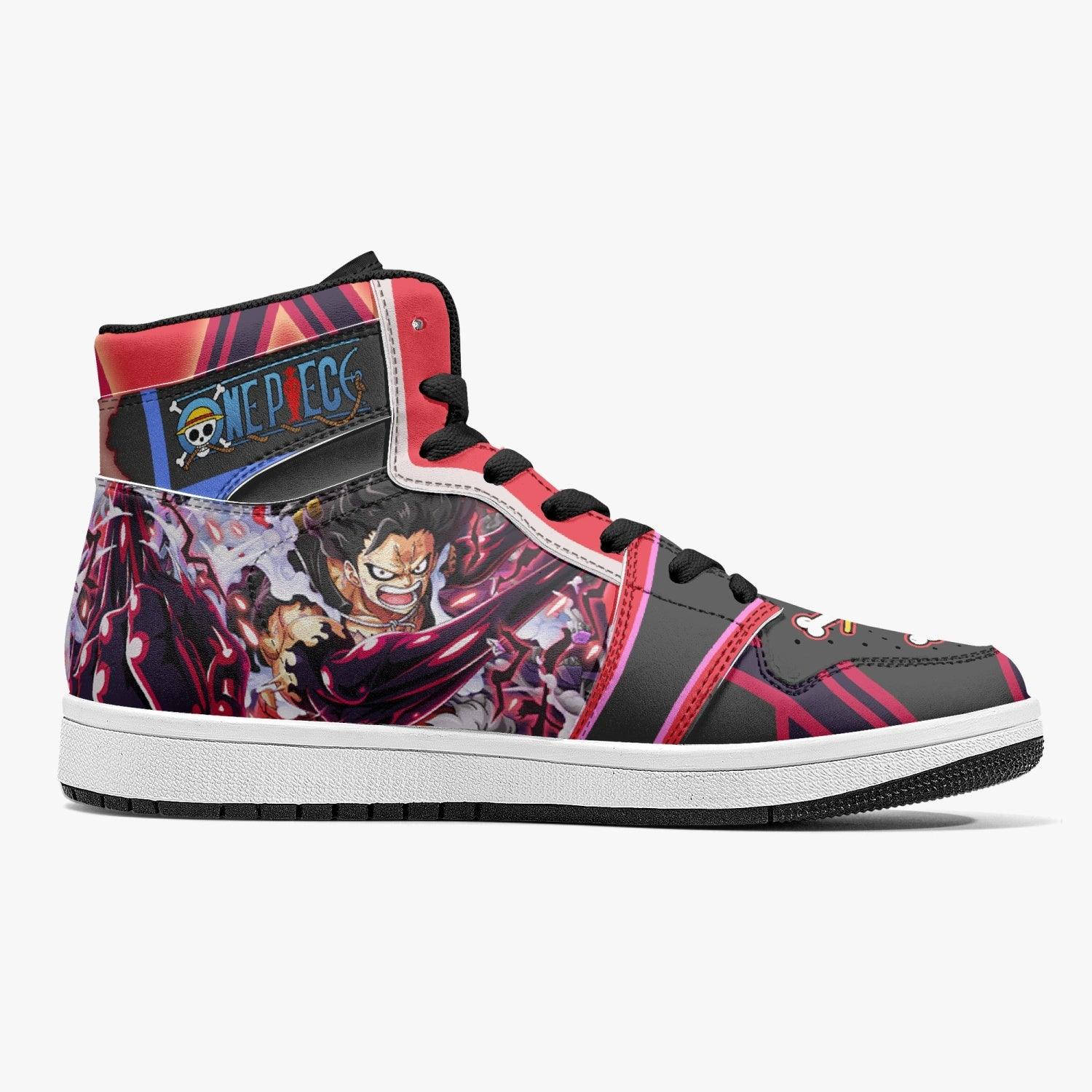 Monkey D. Luffy Gear 4th Snake Man One Piece Mid 1 Basketball Shoes for Kids