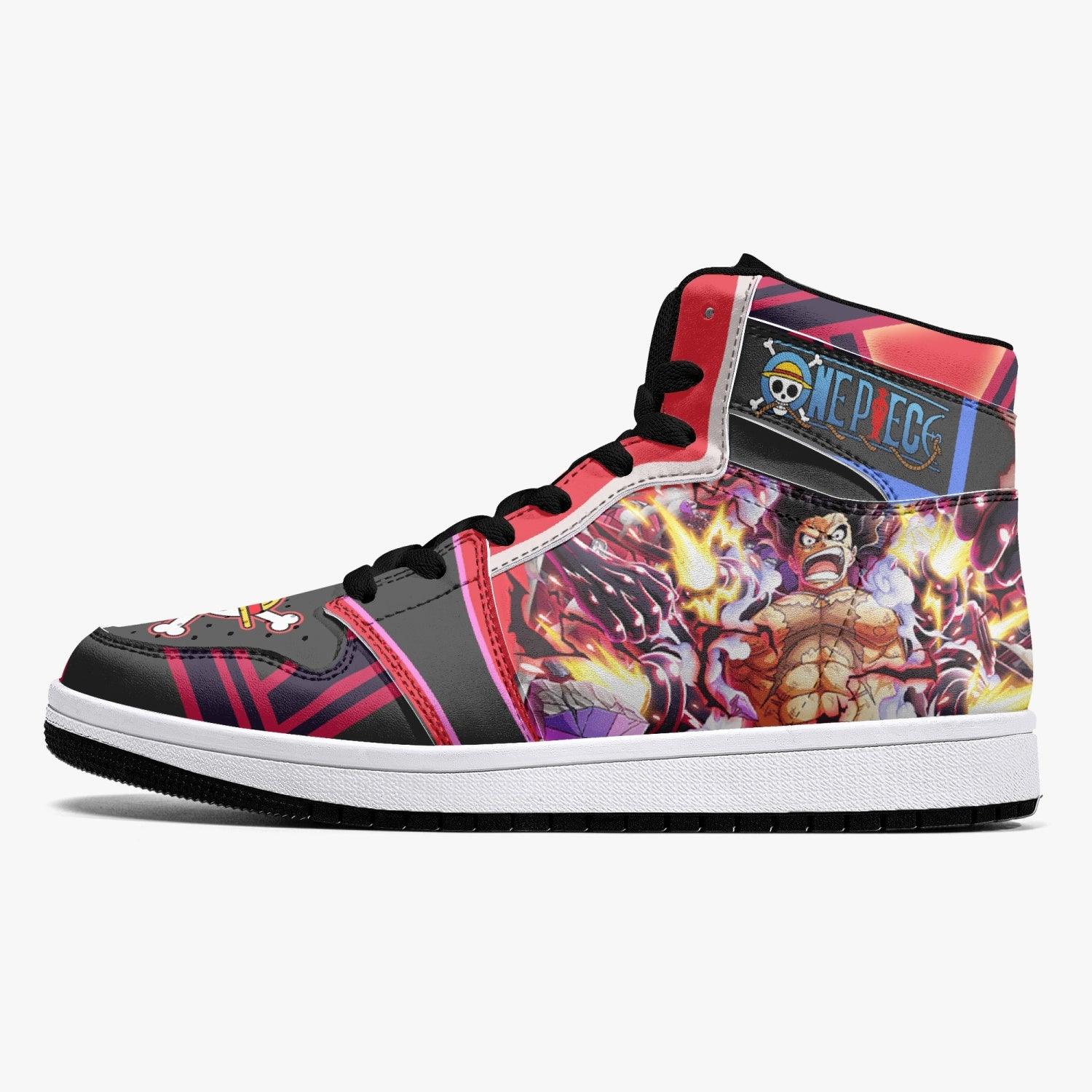 Monkey D. Luffy Gear 4th Snake Man One Piece Mid 1 Basketball Shoes for Kids