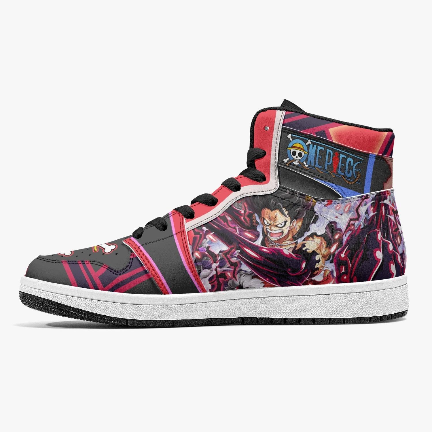 Monkey D. Luffy Gear 4th Snake Man One Piece Mid 1 Basketball Shoes for Kids