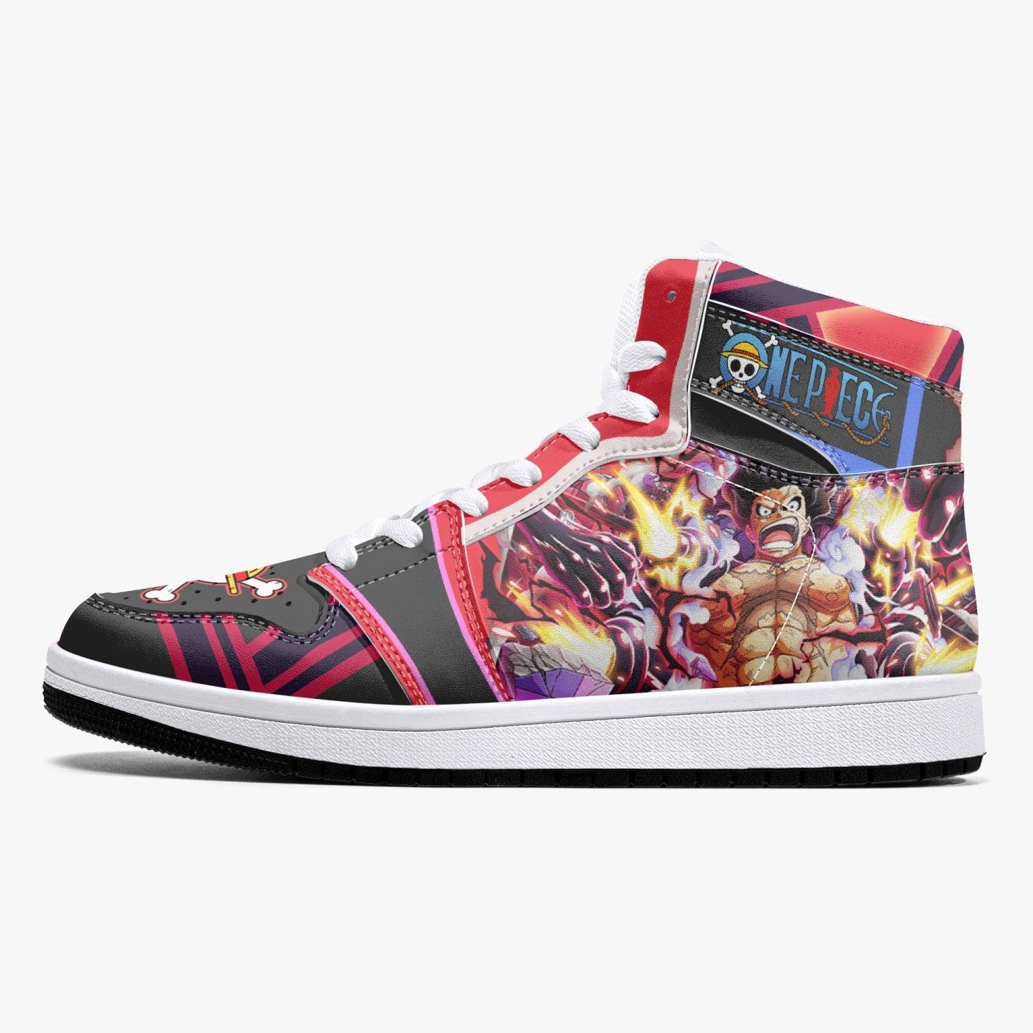 Monkey D. Luffy Gear 4th Snake Man One Piece Mid 1 Basketball Shoes for Kids