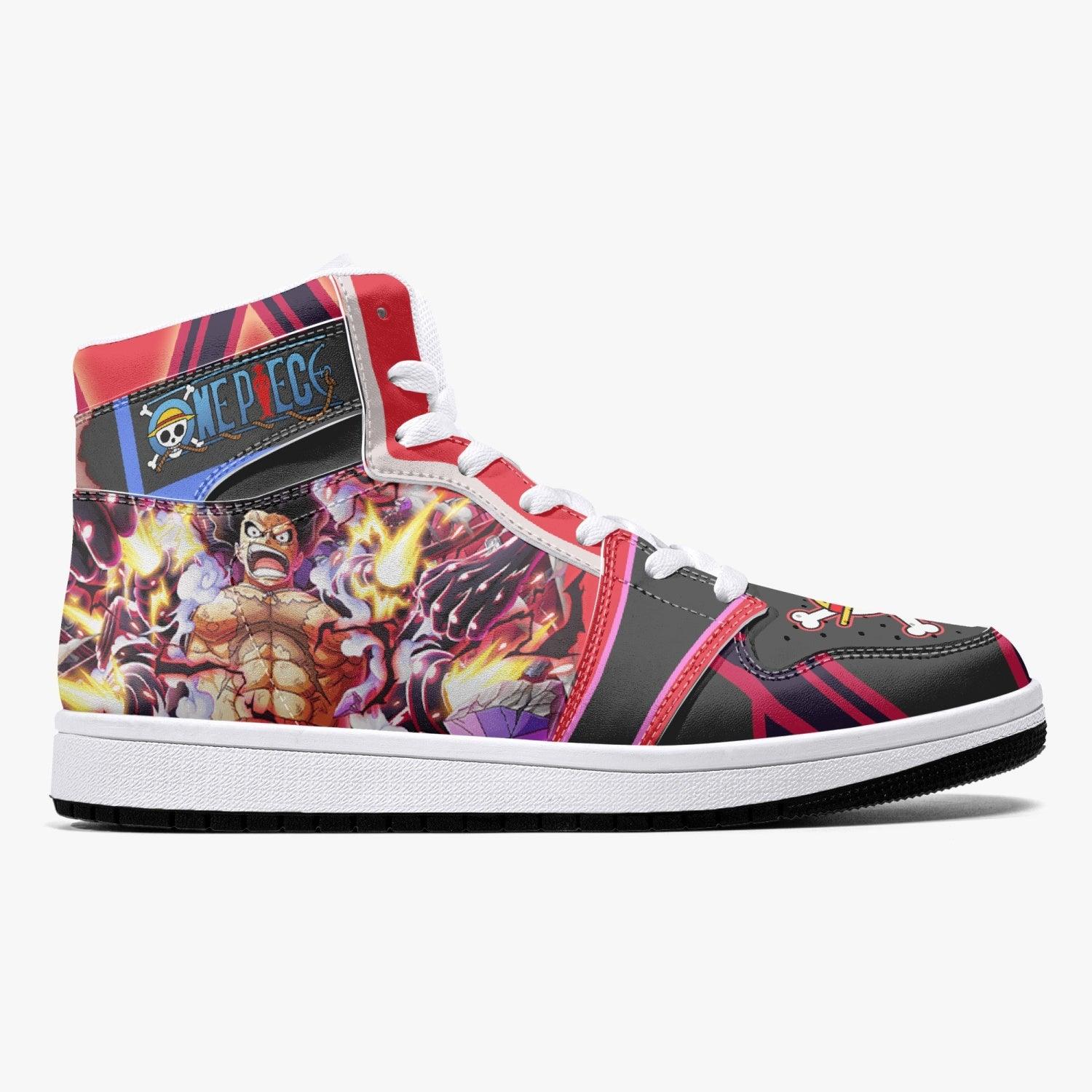 Monkey D. Luffy Gear 4th Snake Man One Piece Mid 1 Basketball Shoes for Kids