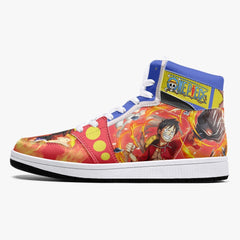 Monkey D. Luffy Red Hawk One Piece Mid 1 Basketball Shoes for Kids