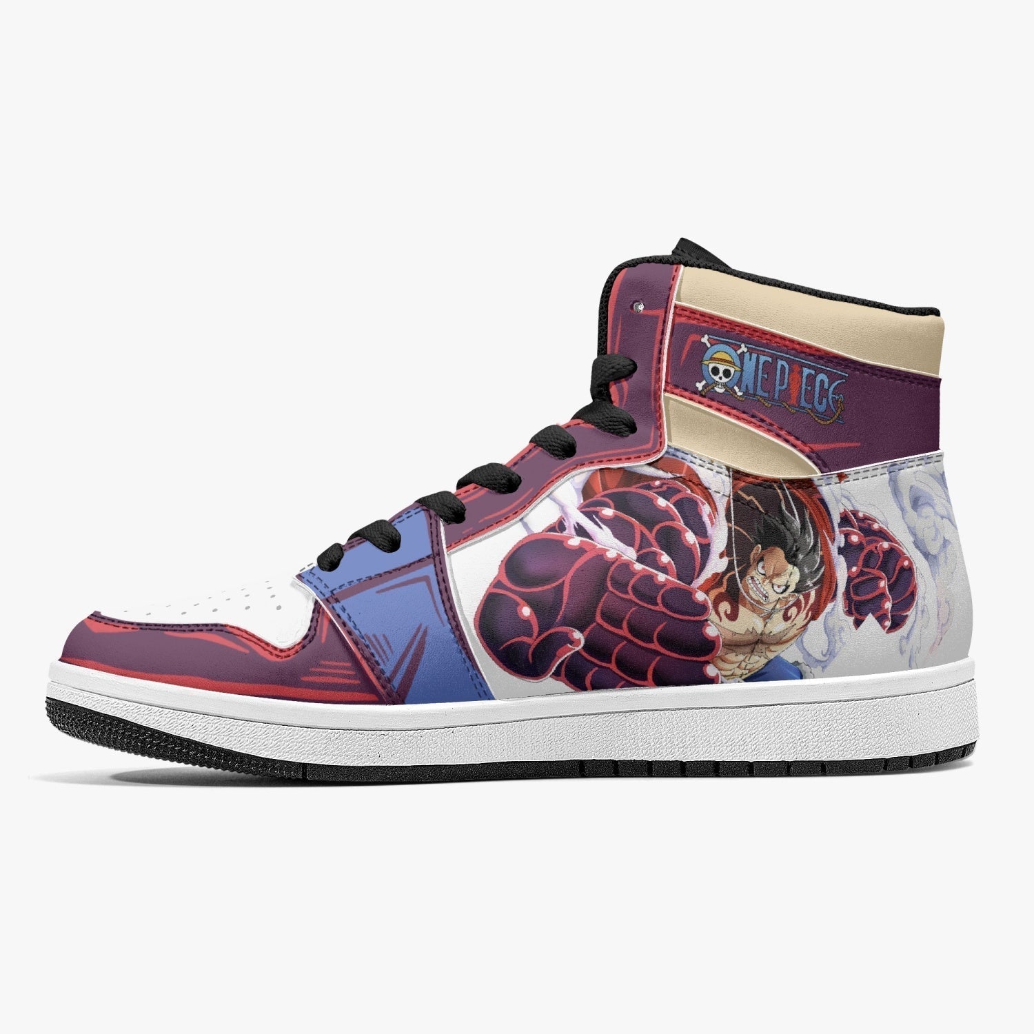 Monkey God Luffy One Piece Mid 1 Basketball Shoes for Kids