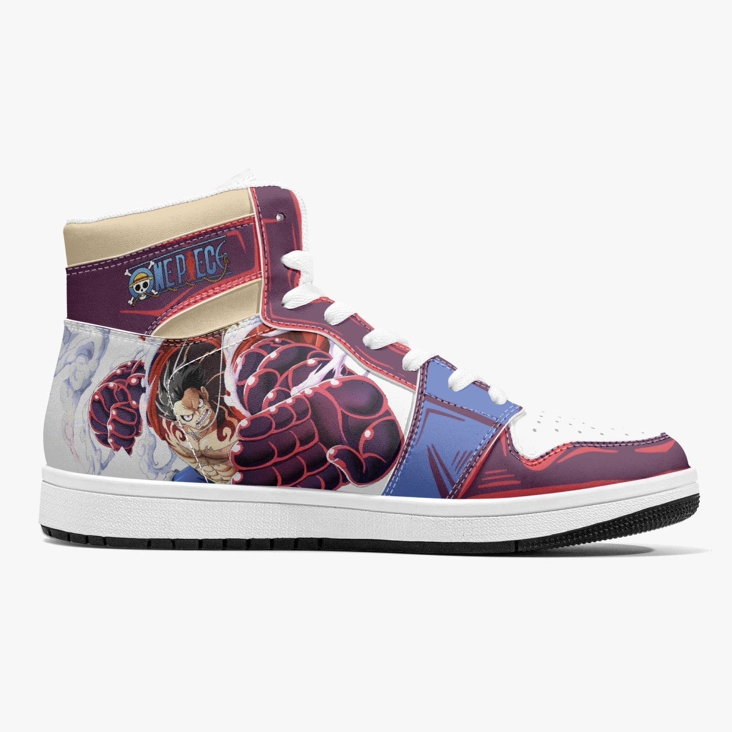 Monkey God Luffy One Piece Mid 1 Basketball Shoes for Kids