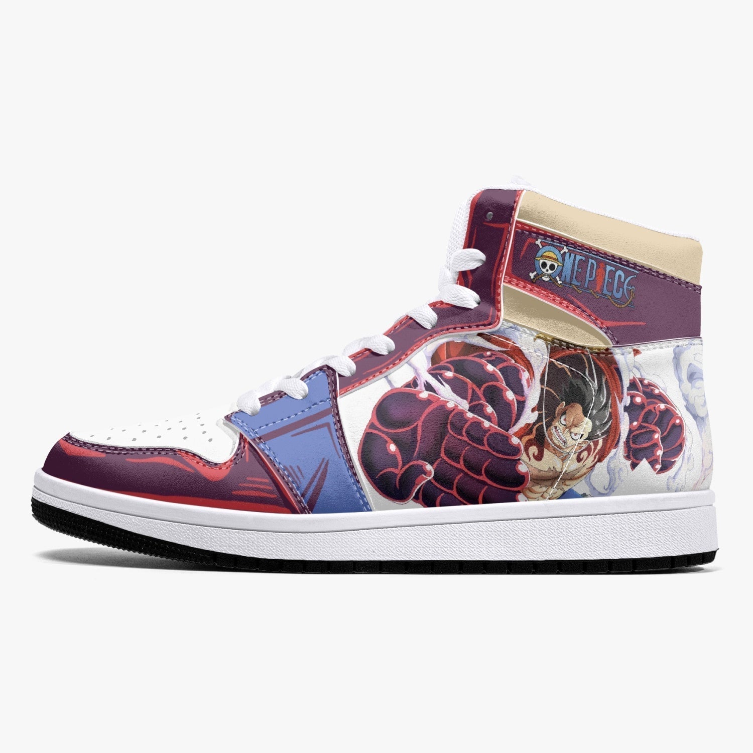 Monkey God Luffy One Piece Mid 1 Basketball Shoes for Kids