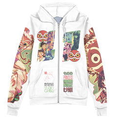 Princess Mononoke Studio Ghibli Streetwear Zip Hoodie Jacket