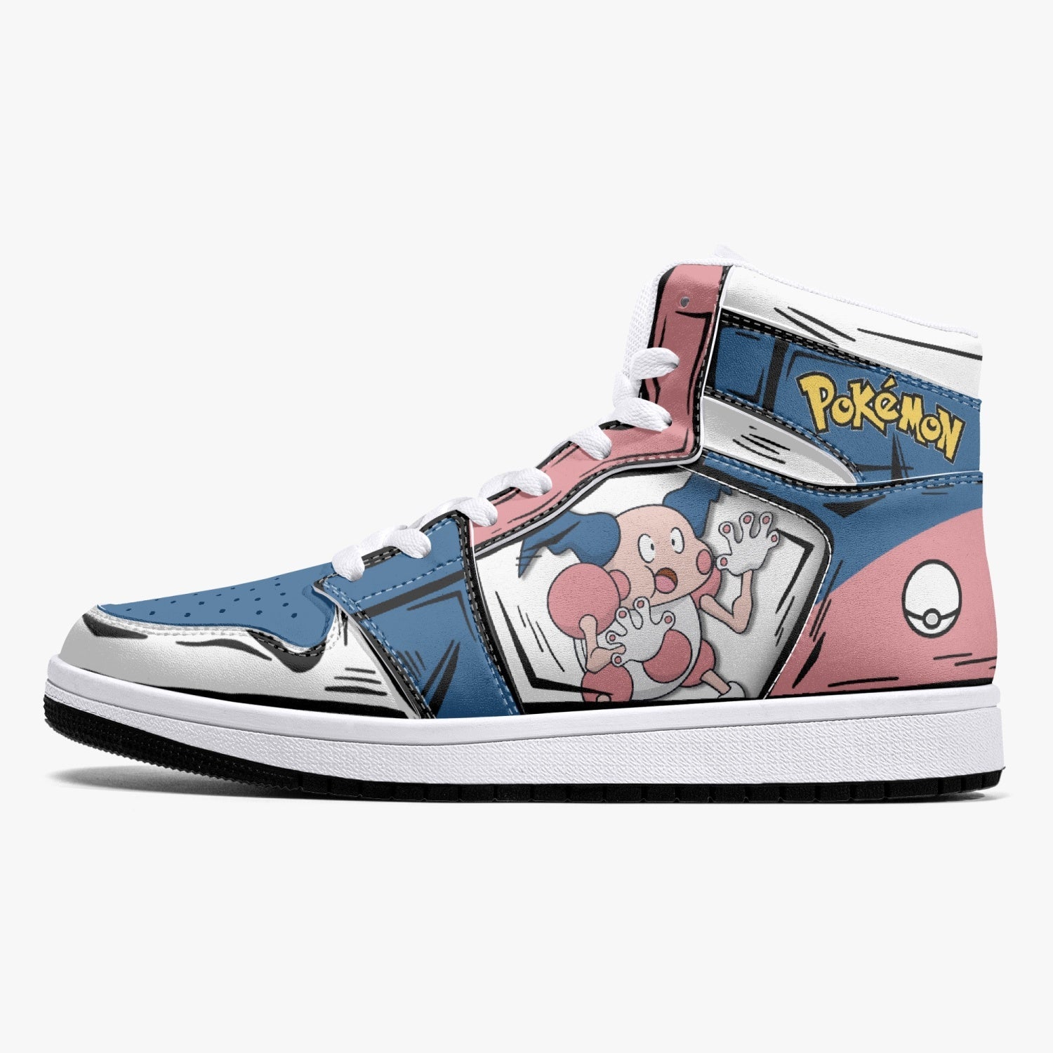 Mr. Mime Pokemon Mid 1 Basketball Shoes