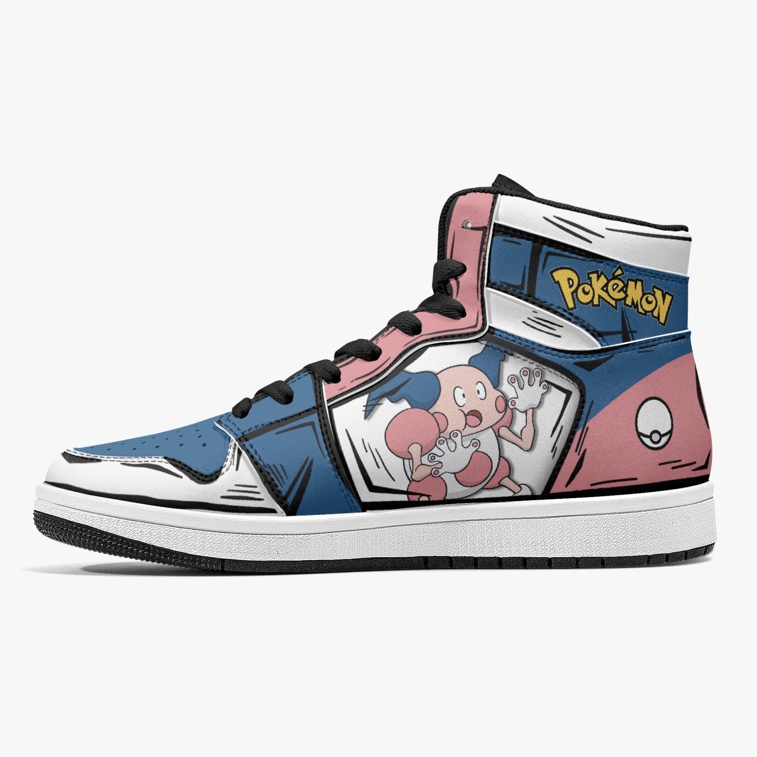 Mr. Mime Pokemon Mid 1 Basketball Shoes