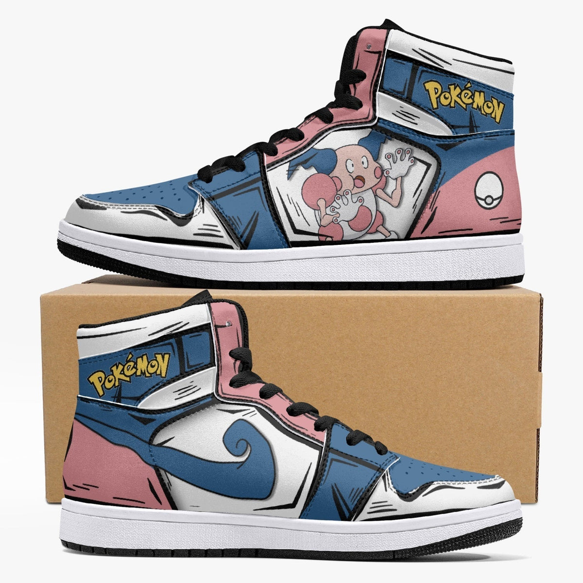 Mr. Mime Pokemon Mid 1 Basketball Shoes