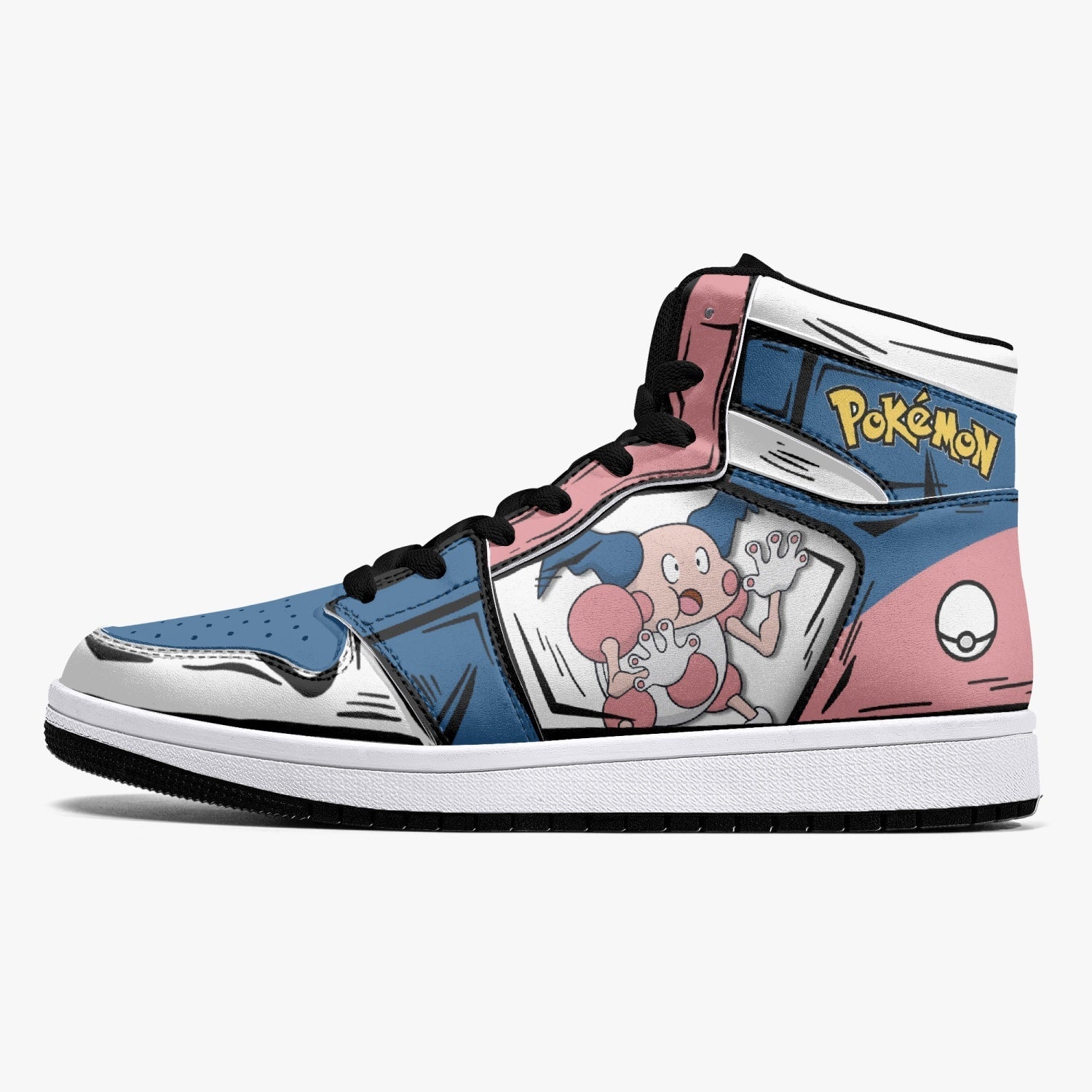 Mr. Mime Pokemon Mid 1 Basketball Shoes