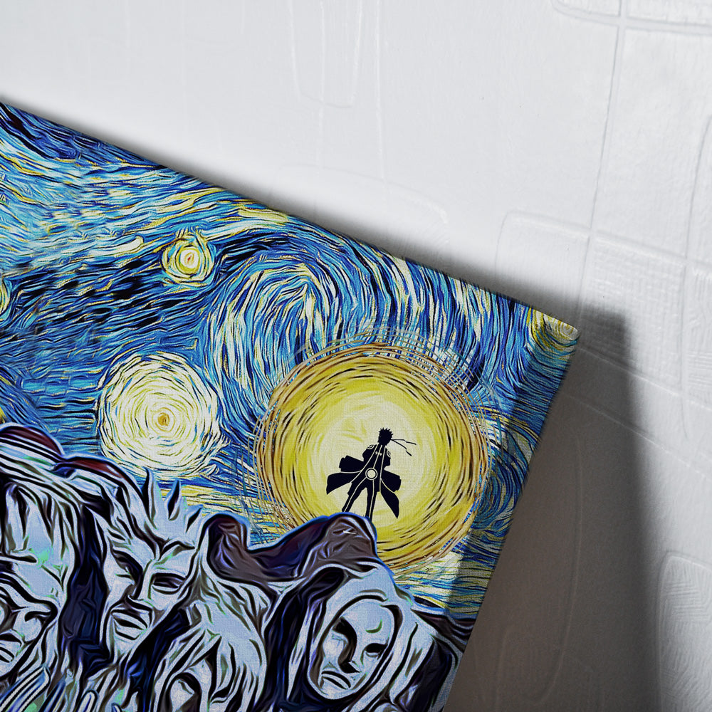 Naruto Starry Night Konoha Canvas Print Wall Art - Nysekai