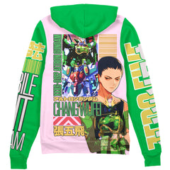 Nataku x Chang Wufei Gundam Wing Endless Waltz Streetwear Zip Hoodie Jacket