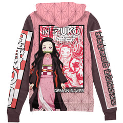 Kamado Nezuko Haori Demon Slayer Streetwear Zip Hoodie Jacket