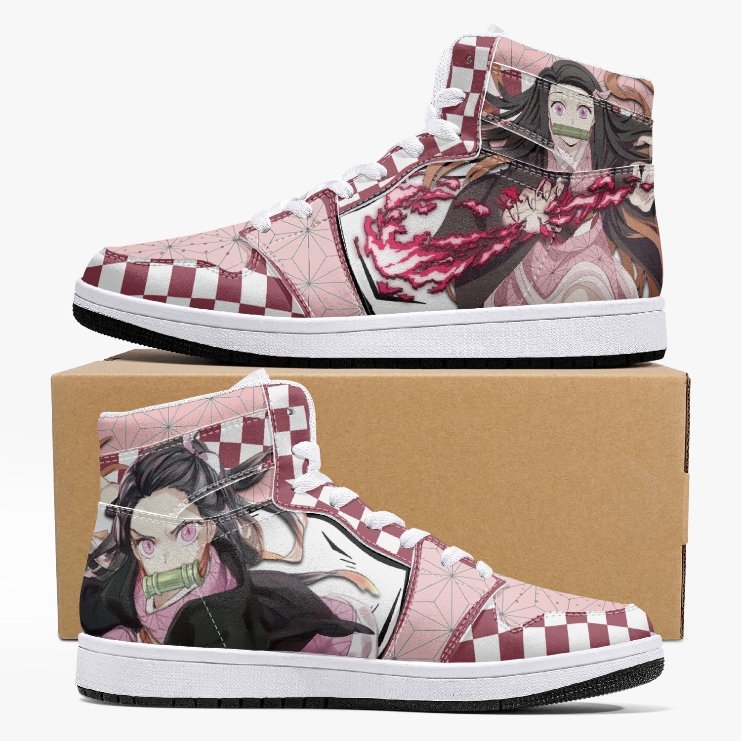 Nezuko Kamado Demon Slayer V3 Mid 1 Basketball Shoes