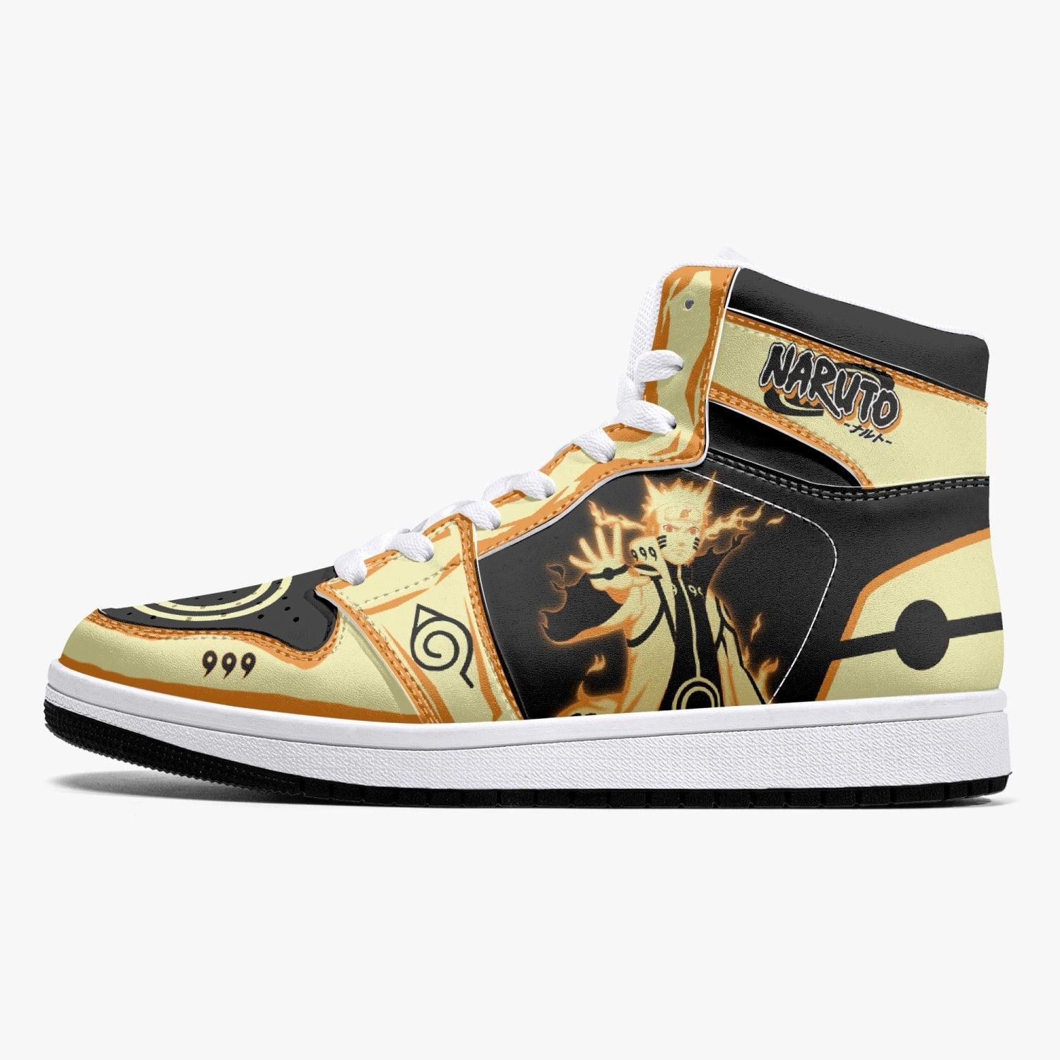 Nine-Tails Chakra mode Ninja Shippuden Mid 1 Basketball Shoes