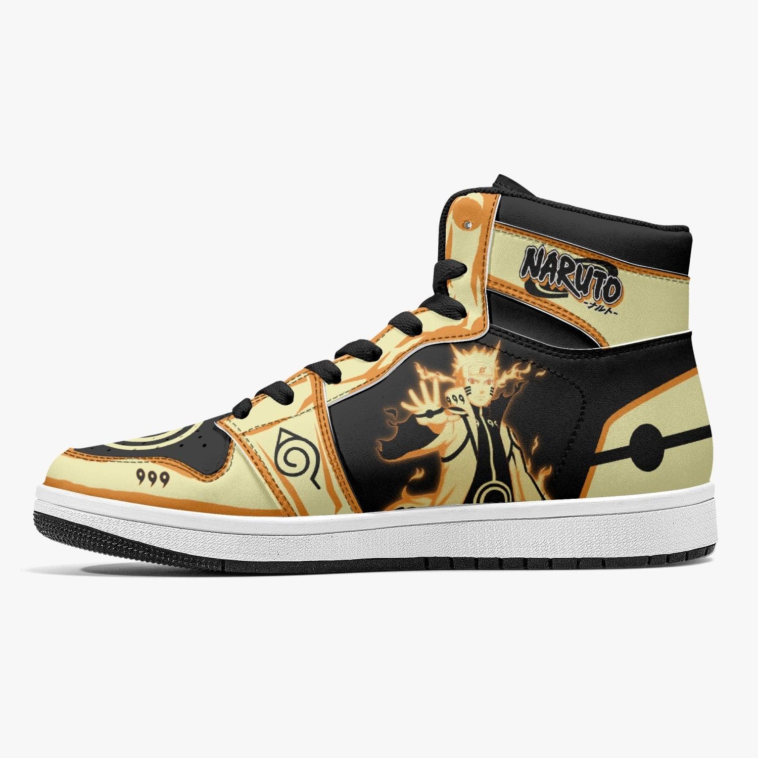 Nine-Tails Chakra mode Ninja Shippuden Mid 1 Basketball Shoes