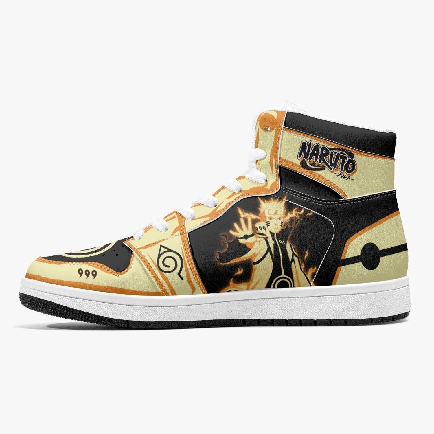 Nine-Tails Chakra mode Ninja Shippuden Mid 1 Basketball Shoes