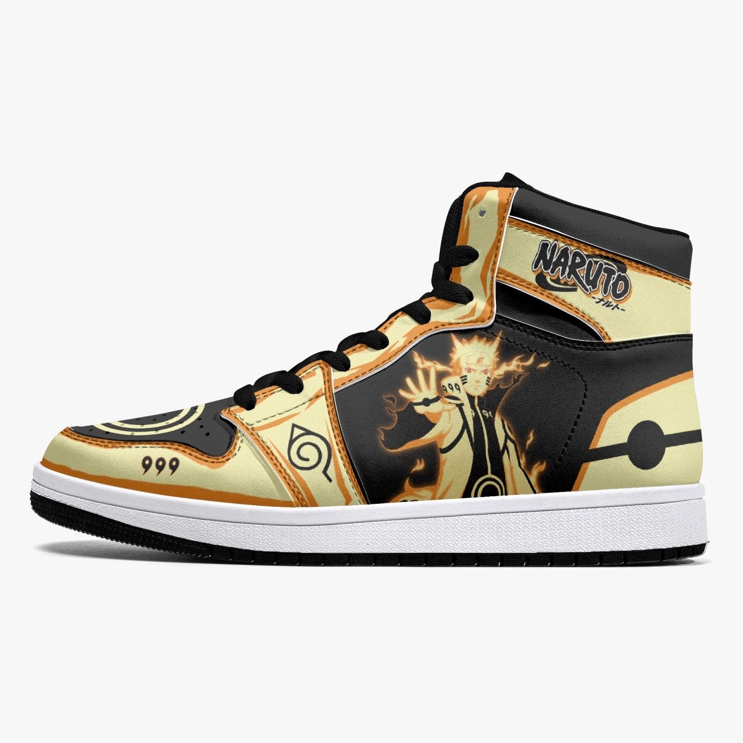 Nine-Tails Chakra mode Ninja Shippuden Mid 1 Basketball Shoes