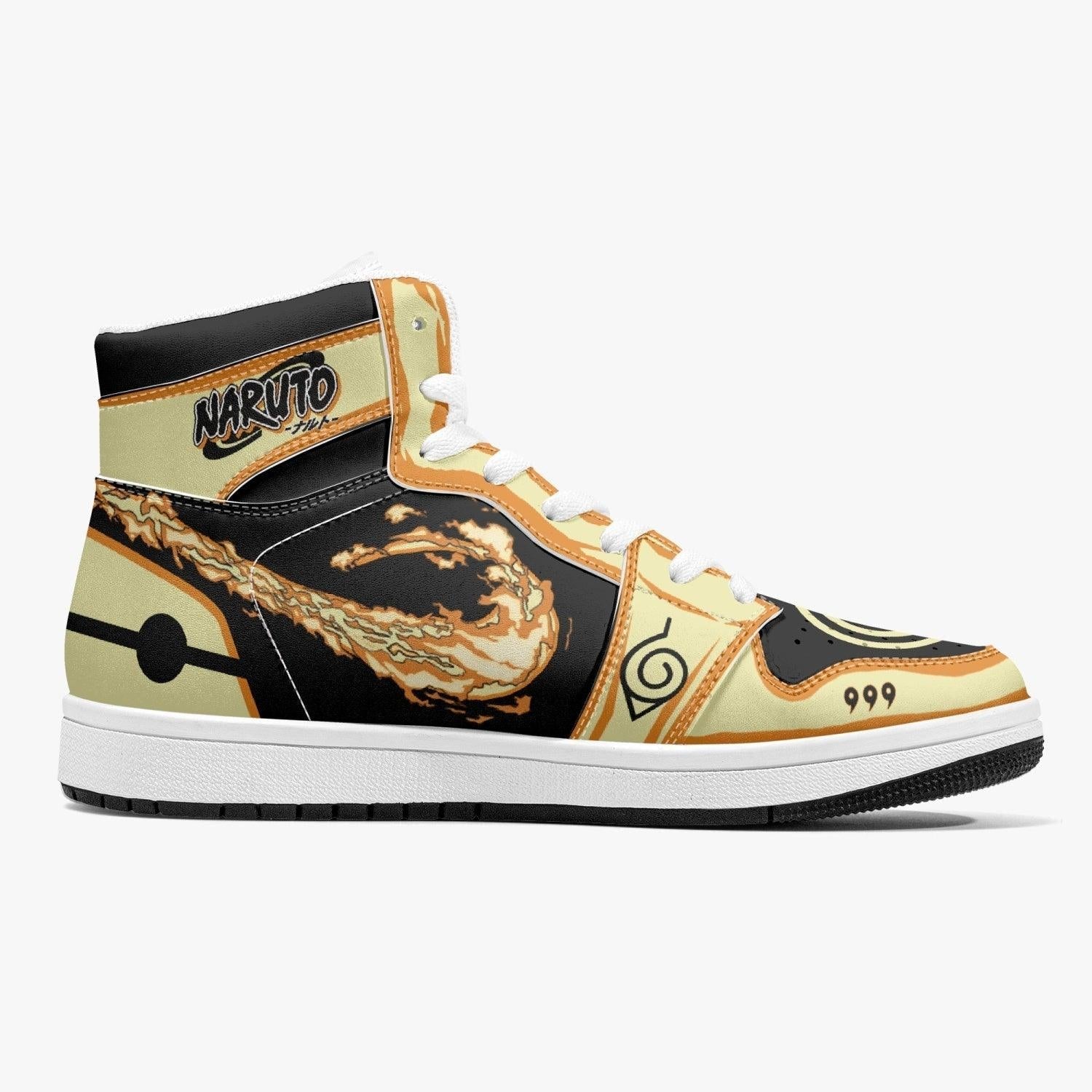 Nine-Tails Chakra mode Ninja Shippuden Mid 1 Basketball Shoes