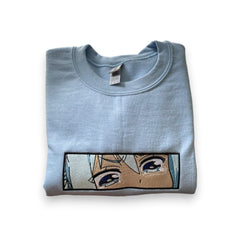 Anime Embroidered Hoodie | Anime | Cute Apparel | Anime Girl Crying | Cute Goddess Anime | Aqua