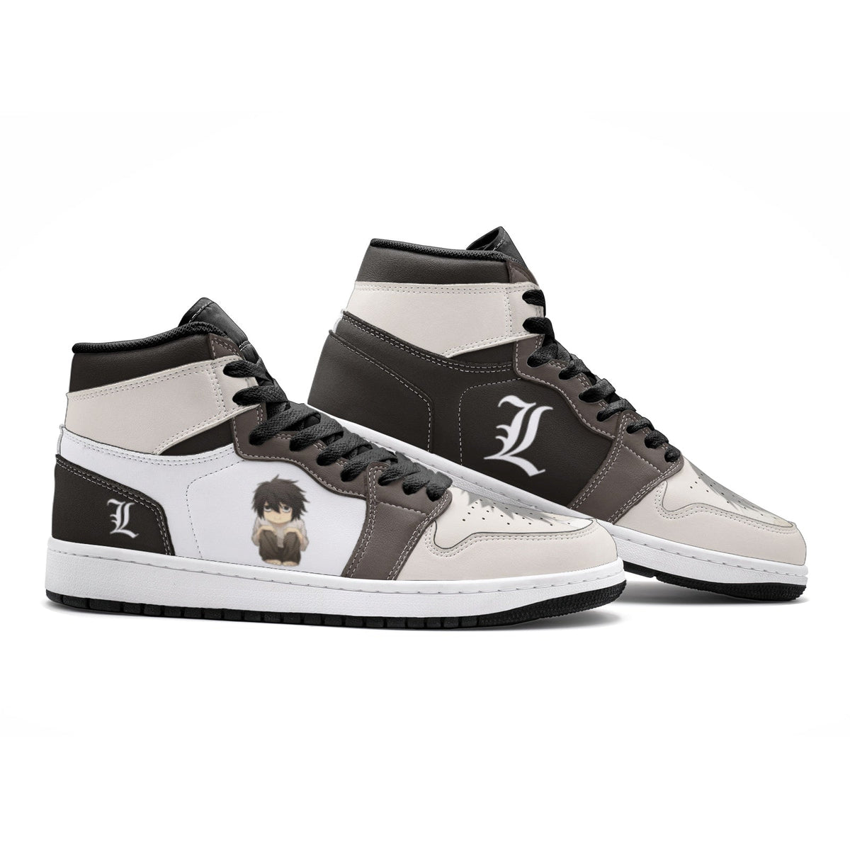 L Lawliet Desu Noto Mid 1" Basketball Shoes