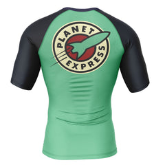 Planet Express Futurama Short Sleeve Rash Guard Compression Shirt