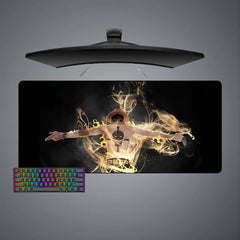 One Piece Ace Flames Design M-XXL Size Gaming Mouse Pad, Computer Desk Mat
