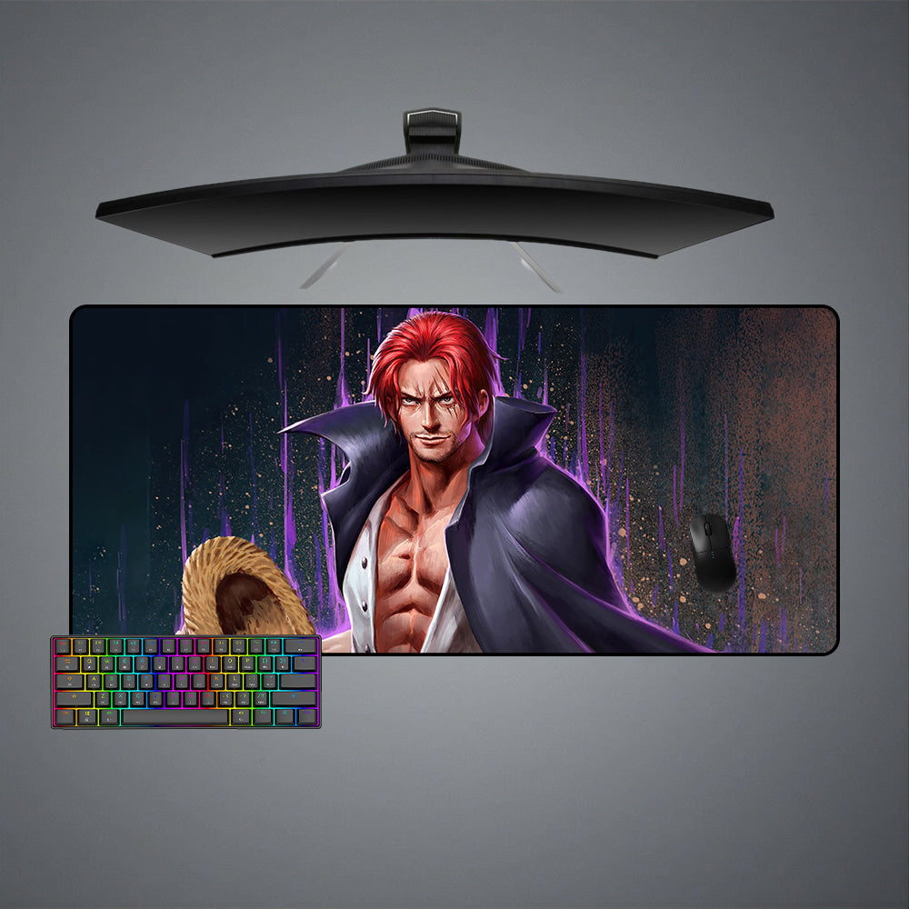 One Piece Shanks Design M-XXL Size Gaming Mouse Pad, Computer Desk Mat