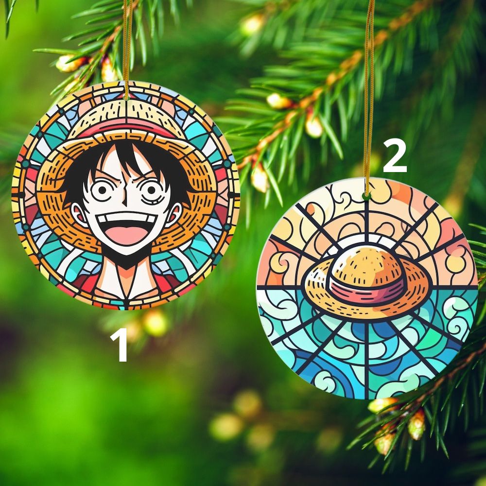 Anime Voyage Pendants: Pirate Captain Stained Suncatcher Ornament | Anime Ornaments