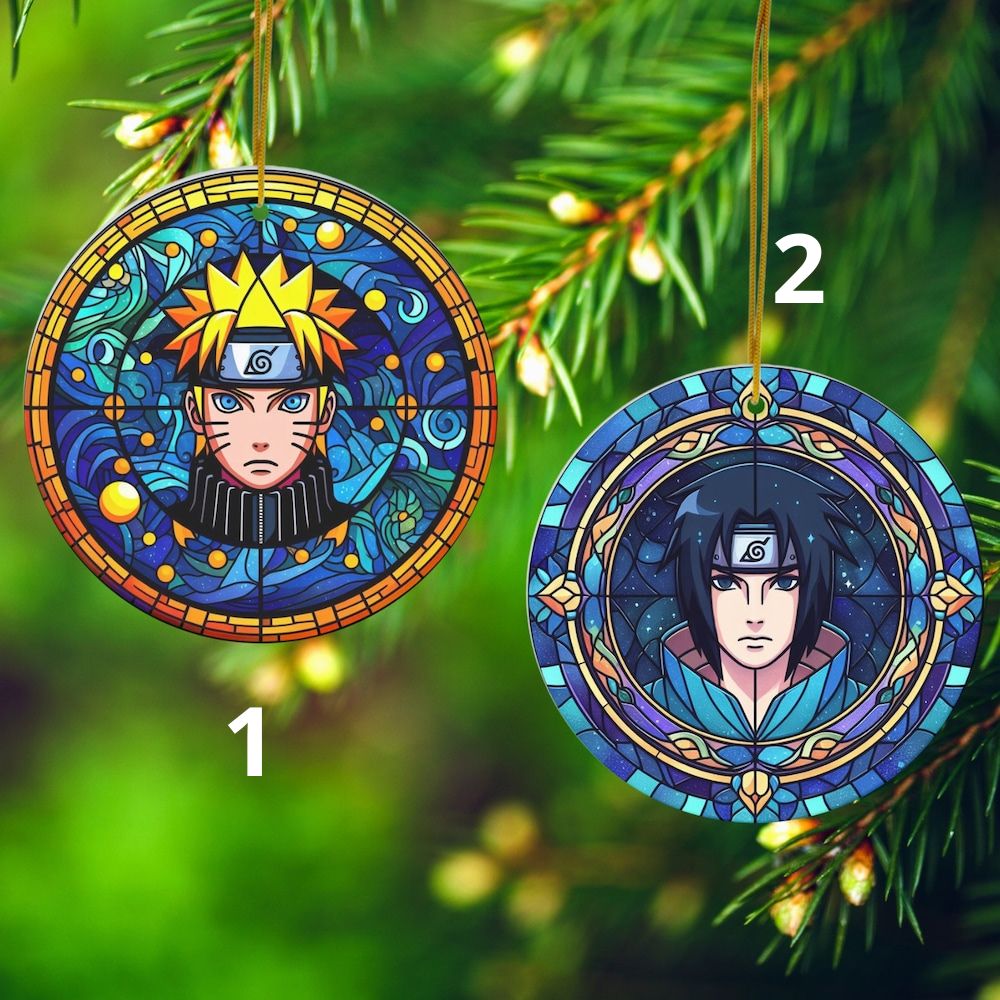 Anime Legacy Pendants: Ninja Stained Suncatcher Ornament | Anime Ornaments