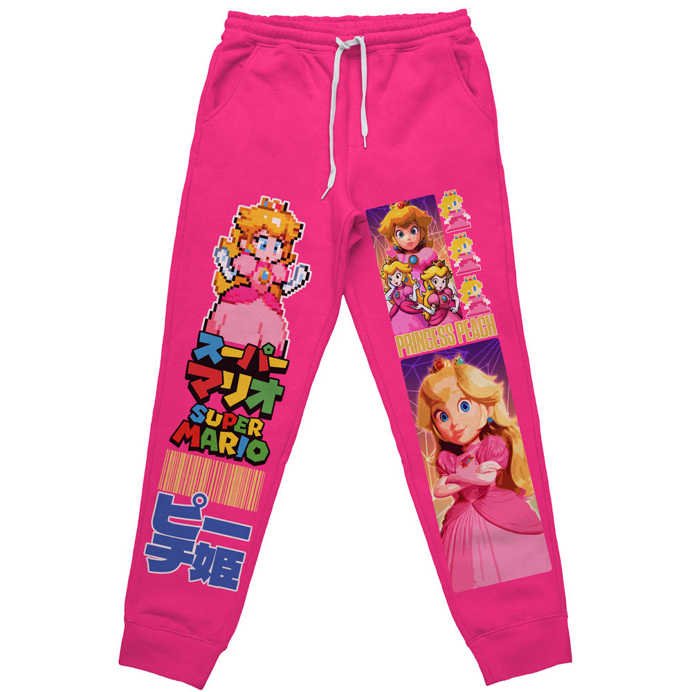 Peach Mario Bros Streetwear Sweatpants