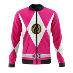 Pink Ranger Mighty Morphin Power Rangers" Casual Bomber Jacket