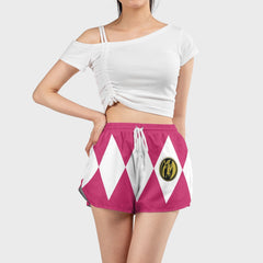 Pink Ranger Mighty Morphin Power Rangers Women Board Shorts